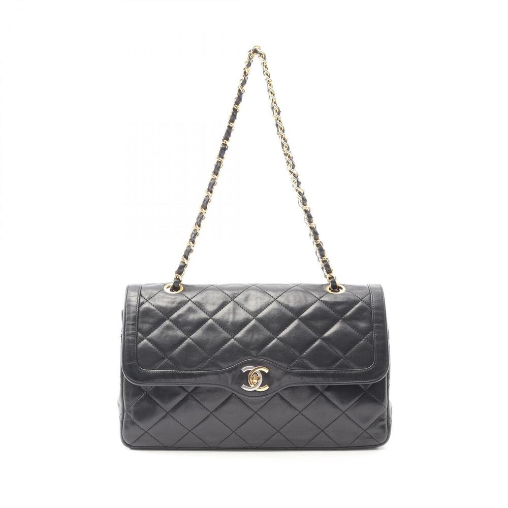 Chanel Matelasse Paris Limited Edition Double Flap Shoulder Bag Lambskin